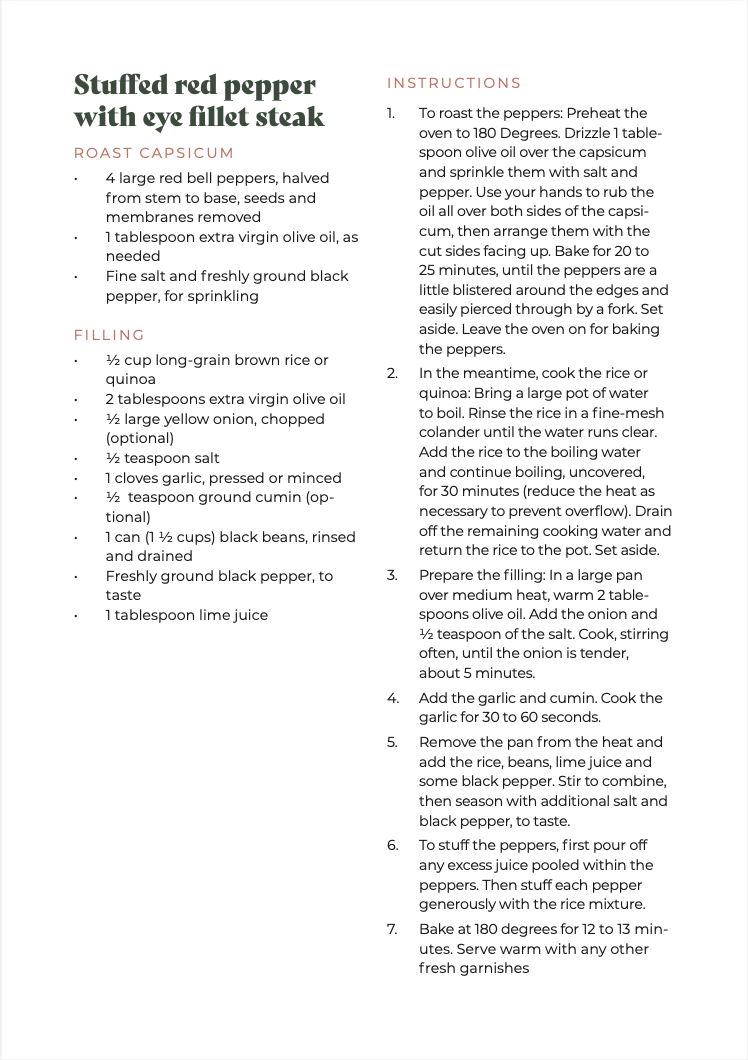 Nutrient Dense Recipe e-book